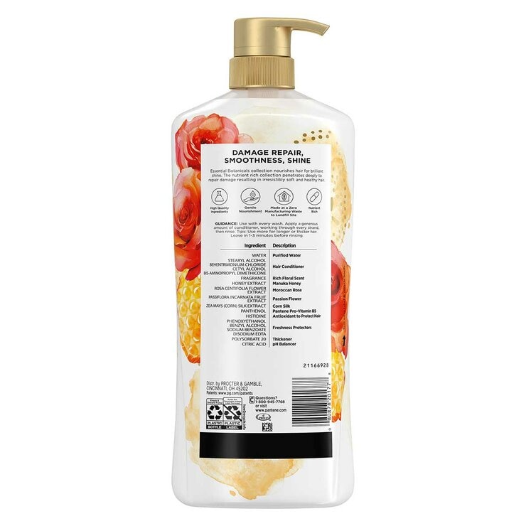 Pantene Essential Botanicals Shampoo Moroccan Rose Honey & Manuka 1.13L