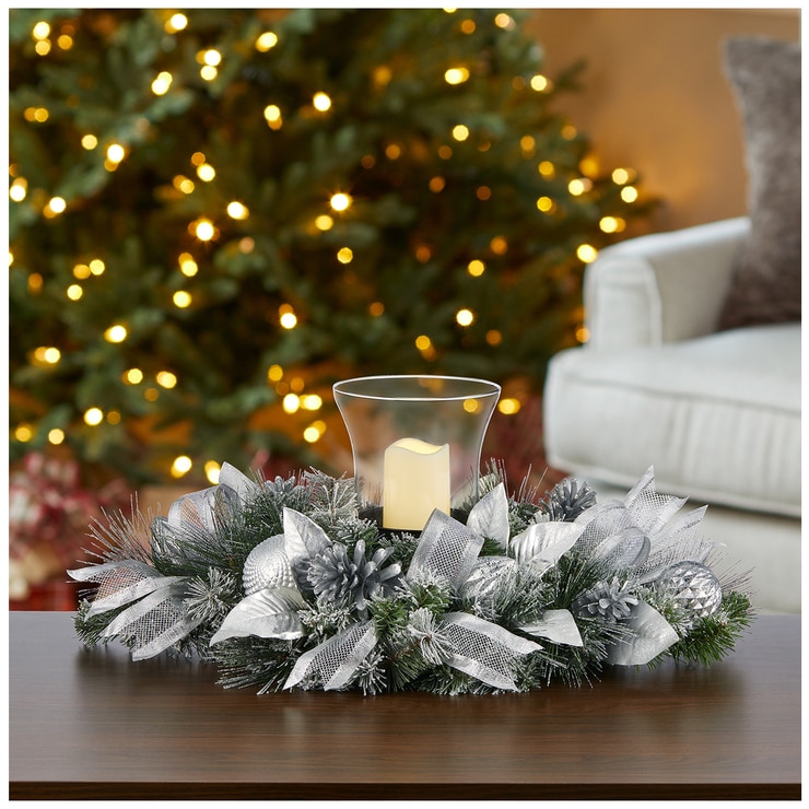 Christmas LED Silver Candle Centrepiece 81.28cm Costco Australia