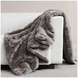 Frye Luxe Faux Fur Throw 152 x 178cm Grey