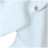 14KT White Gold Morganite Diamond Stud Earrings