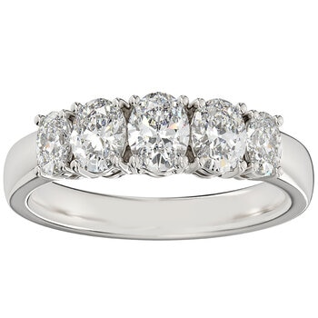 14KT White Gold 1.45ctw Oval Diamond Ring