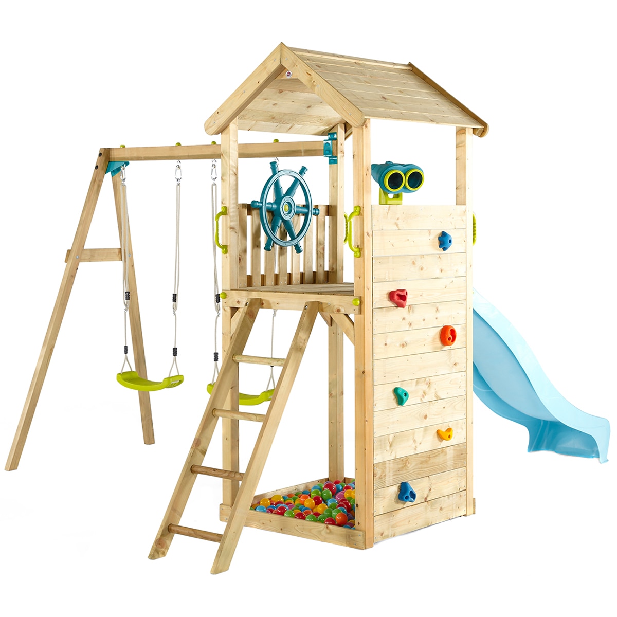Plum Look Out Tower Play Center With Swings