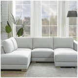 Synergy Home Furnishings Fabric Sectional With Ottoman