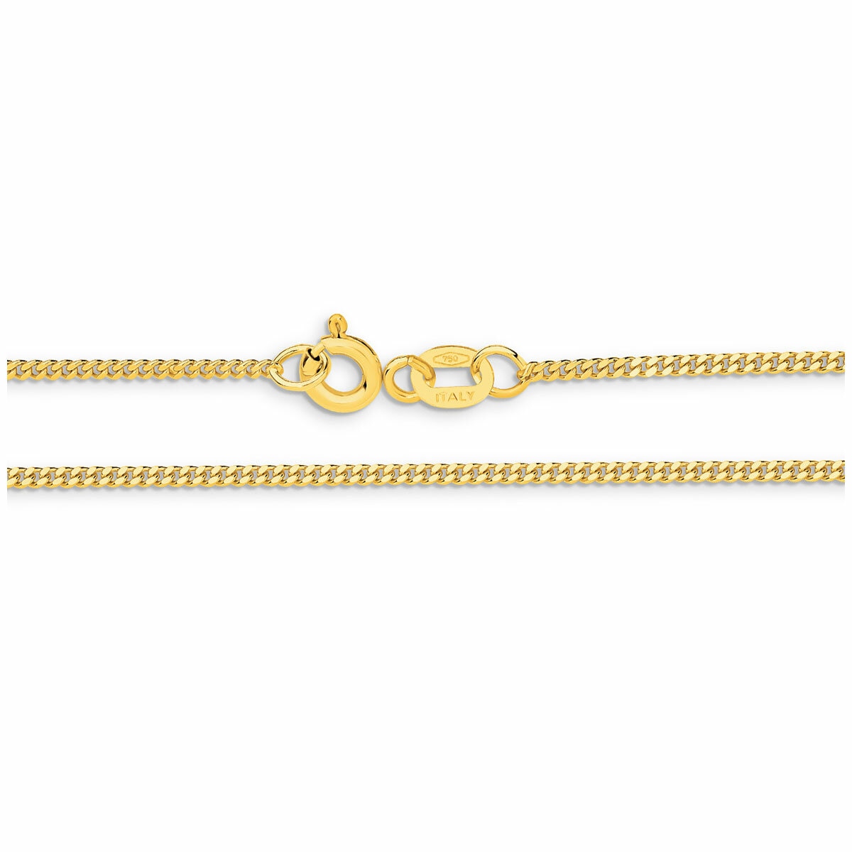 18KT Yellow Gold Diamond Cut Curb Chain 3.2g