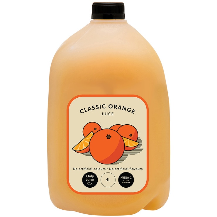 Only Juice Co. Classic Orange Juice 4L Costco Australia