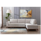 Zoy Monroe 2 Piece Stationary Fabric Chaise Sectional, White