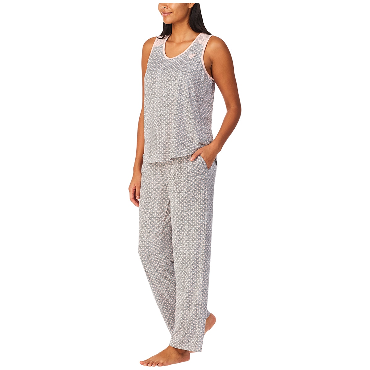 Betsey Johnson 3 Piece PJ Set - Grey