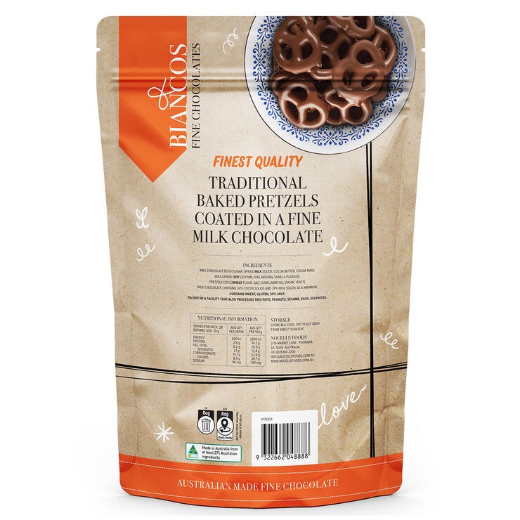 Biancos Chocolate Pretzels 700g