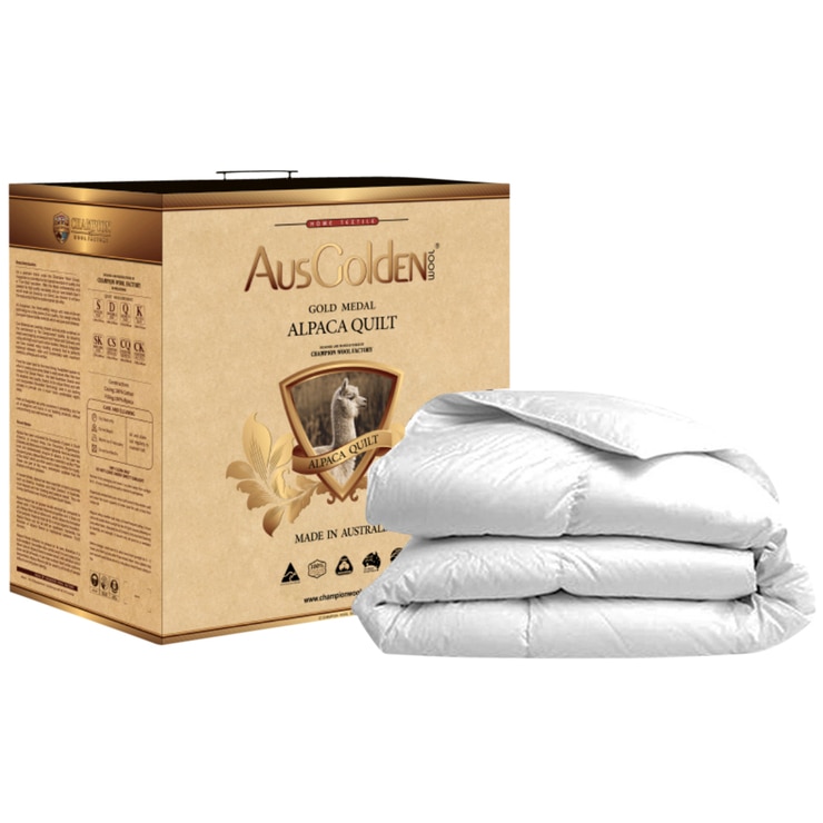 Ausgolden Gold Medal Pure Alpaca All Season Quilt Single Costco Australia
