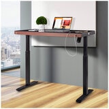 airLIFT Glass Top Electric Height-Adjustable Standing Desk Black
