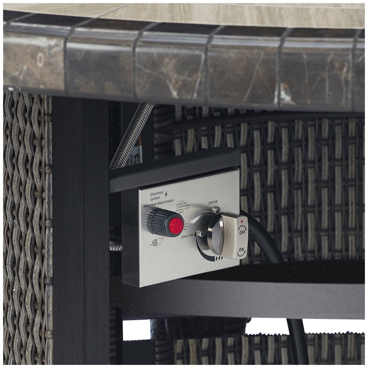 Agio Park Falls High Dining Fire Set 7 Piece Costco Australia