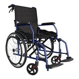 Altus Transport Wheelchair Lightweight Folding Self Propelled 20-inch Wheel - BLUE