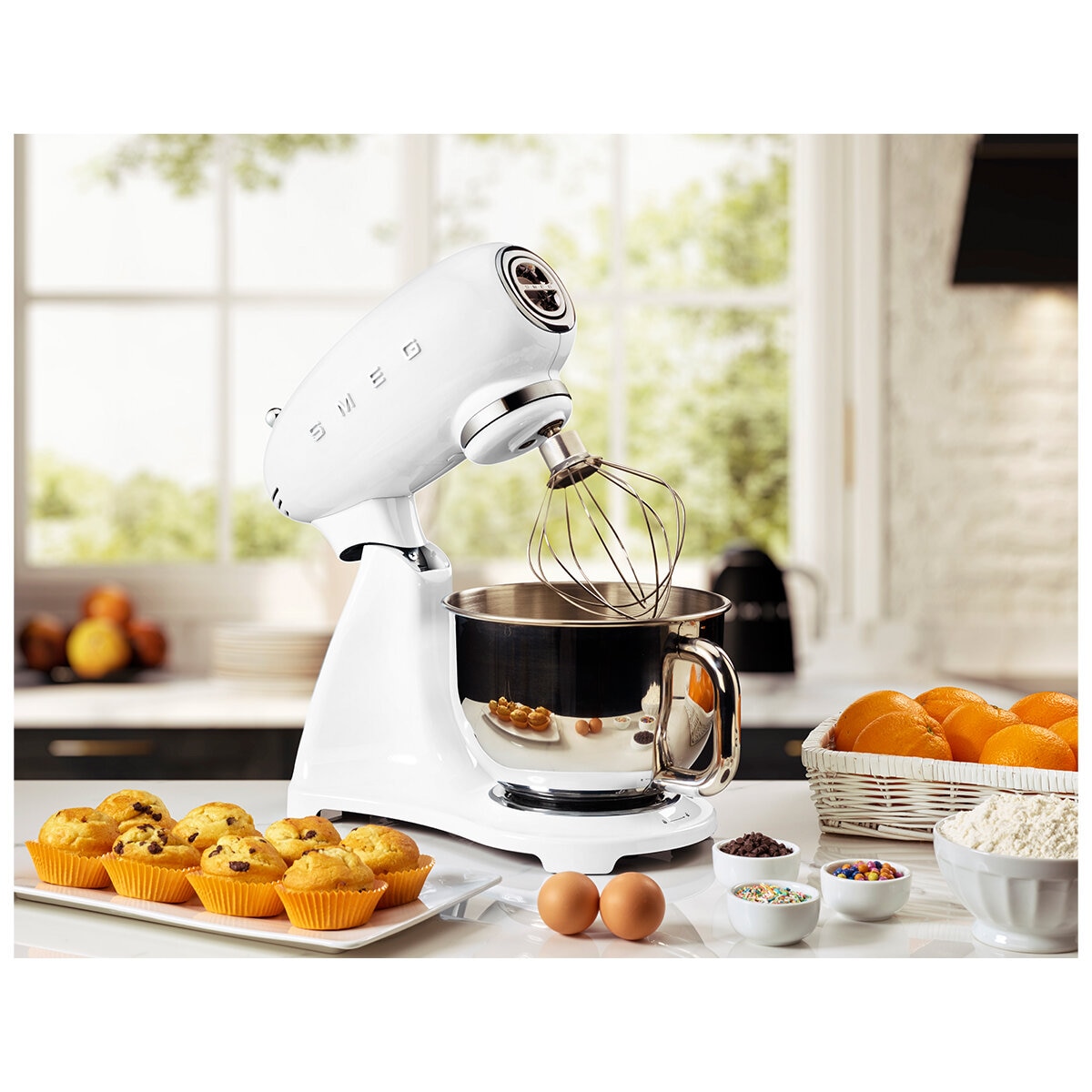 Smeg 50's Style Stand Mixer White SMF03WHAU