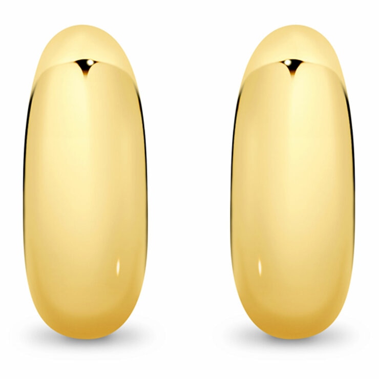 18KT Yellow Gold Bold Hoop Earrings