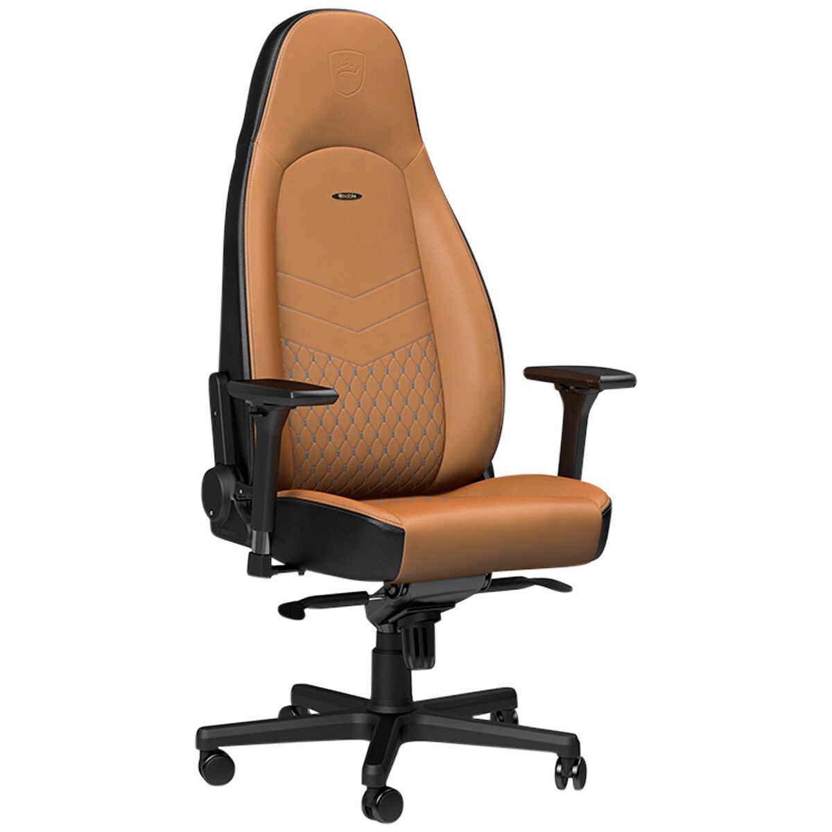 Noblechairs ICON Gaming Chair Real Leather Cognac Black