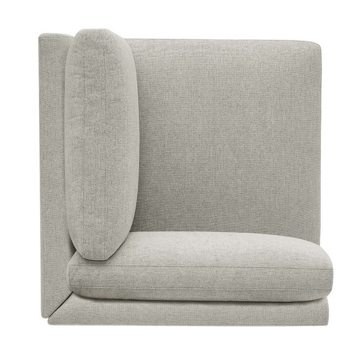 Thomasville 6PC Fabric Modular Sectional with Ottoman Light Grey