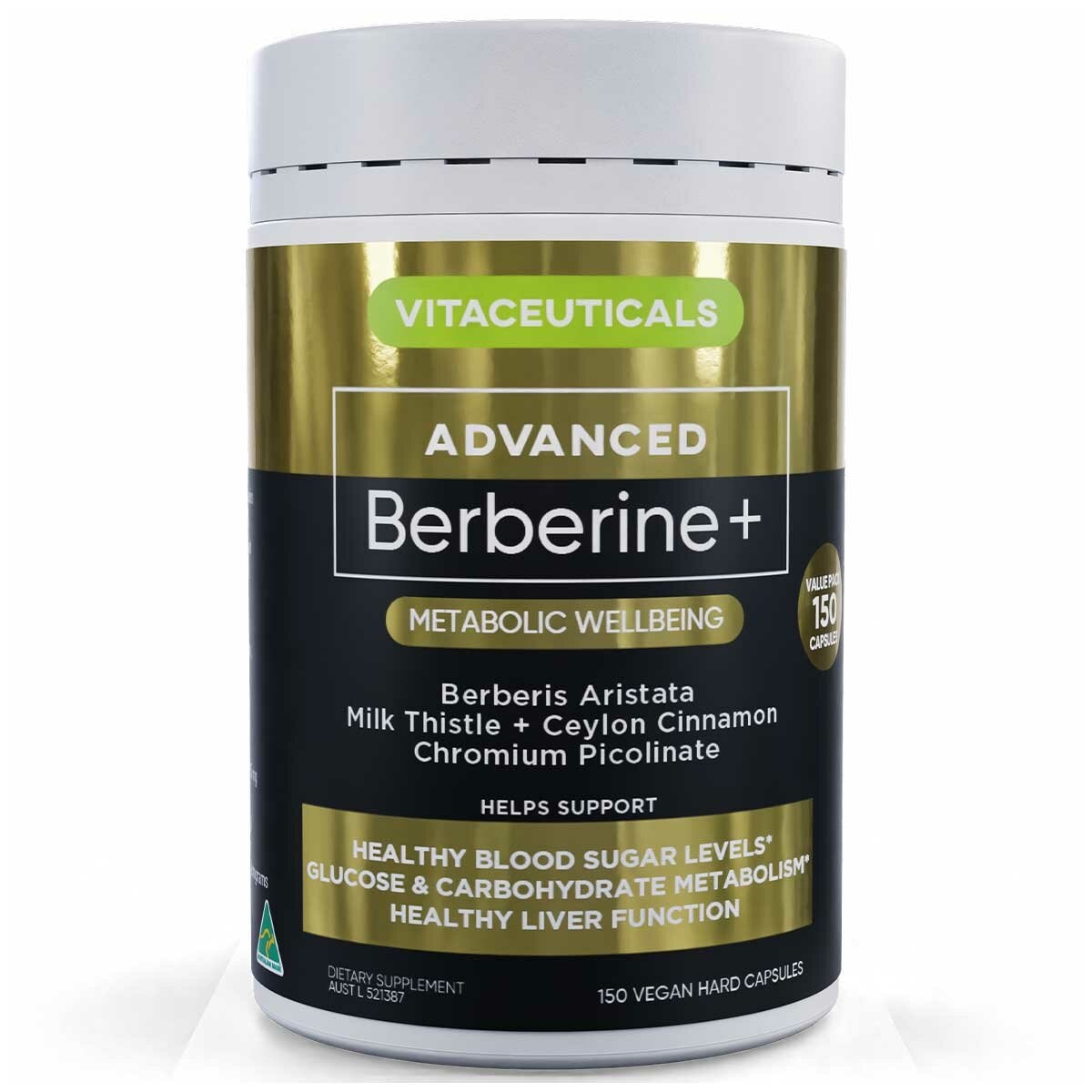 Vitaceuticals Advanced Berberine+ 150 Hard Capsules