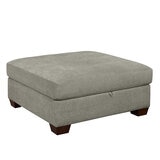 Thomasville Fabric Sectional With Storage Ottoman