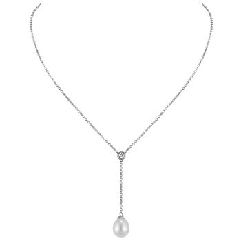 18KT White Gold Cultured Freshwater Pearl Pendant