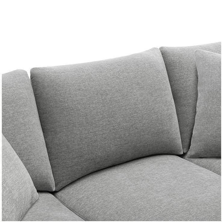 Crown Fabric Sofa Light Grey Crown Fabric Sofa Light Grey