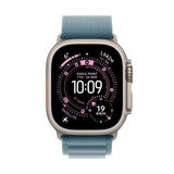 Apple Watch Ultra 3 GPS + Cellular 49mm Natural Titanium Case with Light Blue Alpine Loop - Large
