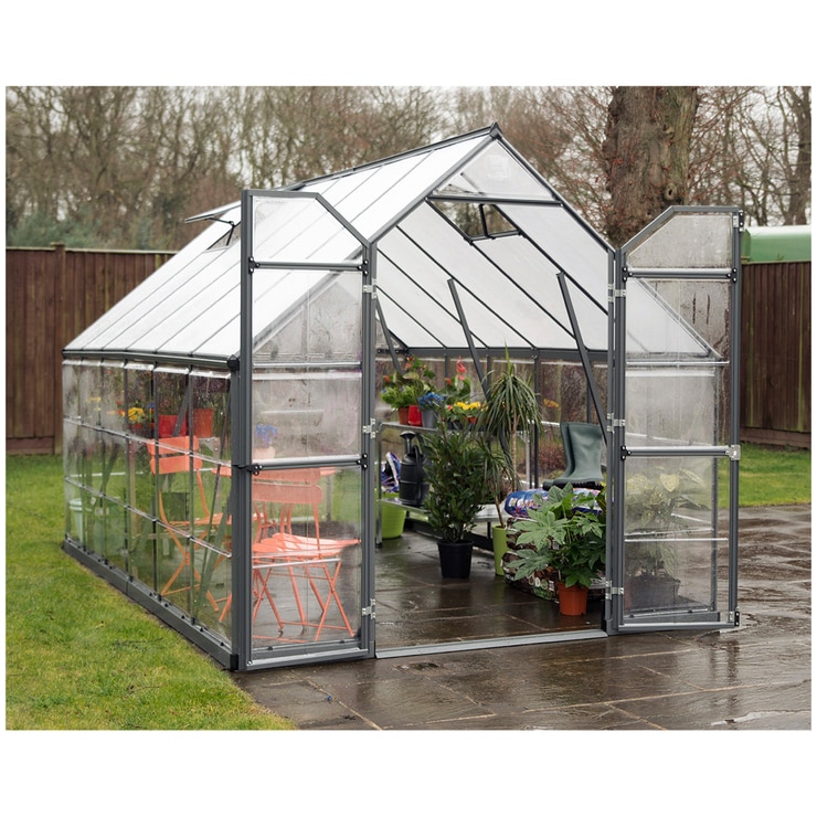 Palram Balance Greenhouse 243.8 x 365.8 cm with Green Frame Costco