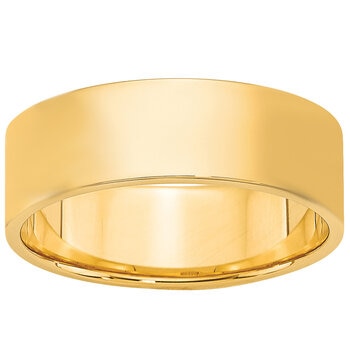14KT Yellow Gold 6mm Lightweight Flat Band