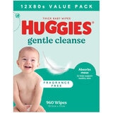 Huggies Fragrance Free Baby Wipes 24 x 80 Wipes 2 Pack