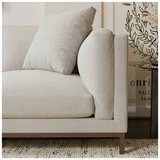 Valencia Bergen Fabric Sectional Lounge Left Chaise Beige Valencia Bergen Fabric Sectional Lounge Left Chaise Beige