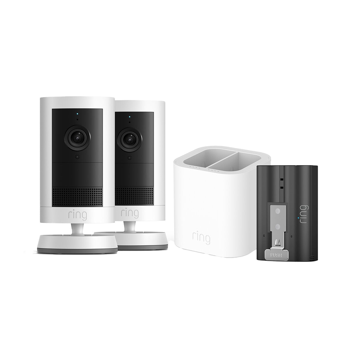 Ring Outdoor Camera Plus 2K Battery White 2 Pack And Dual Battery Charging Station And Quick Release Battery Pack Ring Outdoor Camera Plus 2K Battery White 2 Pack And Dual Battery Charging Station And Quick Release Battery Pack
