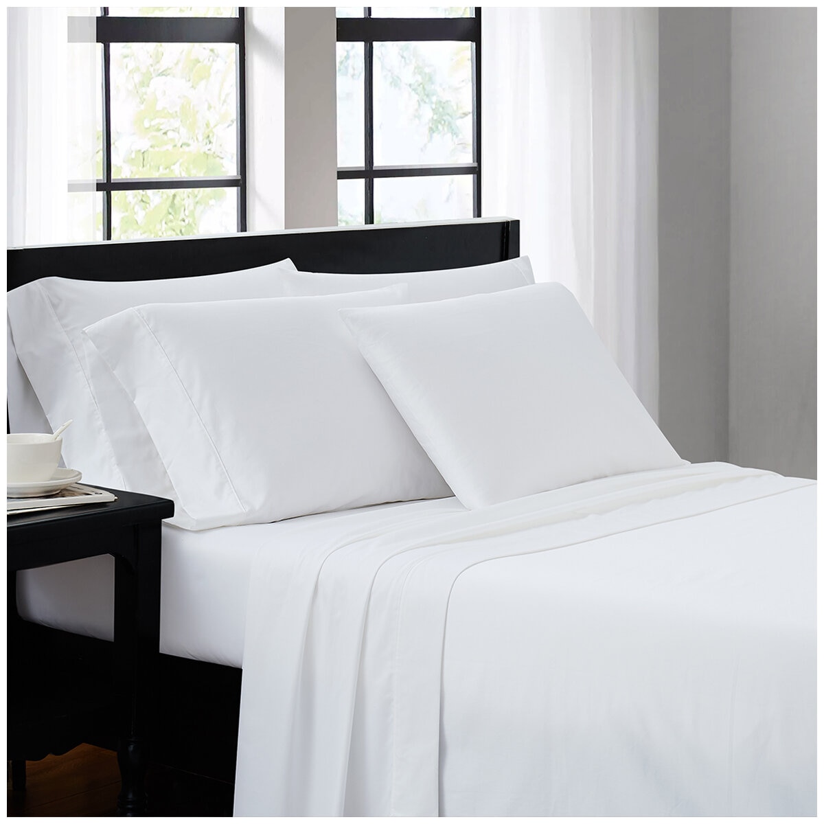 Kirkland Signature Sheet Set 6 Piece Queen Bright White