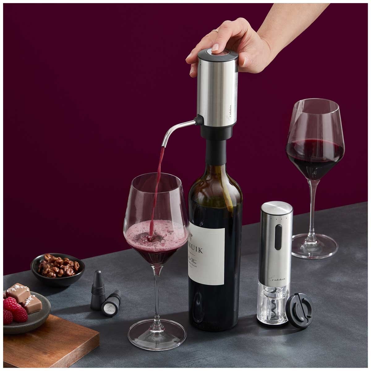 Rabbit Electric Wine Aerator 5 Piece Set
