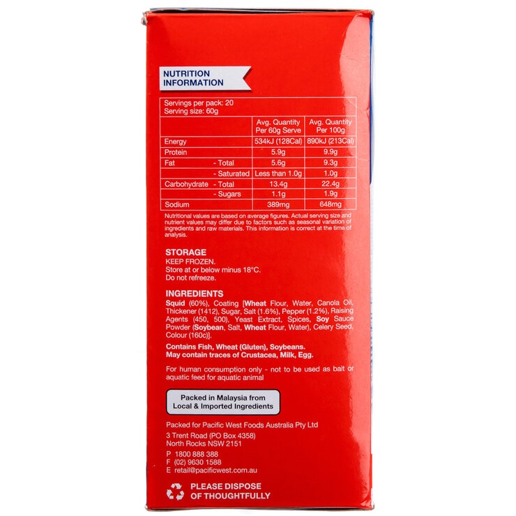 Pacific West Salt & Pepper Squid 1.2kg