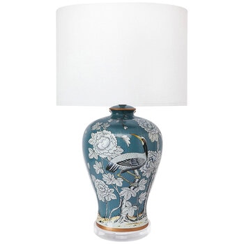 CAFE LIGHTING & LIVING Seraphine Table Lamp Blue