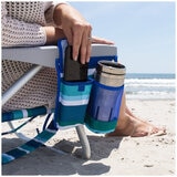 Tommy Bahama 5 position Aluminum Backpack Beach Chair 2 Pack Blue & Green Strip
