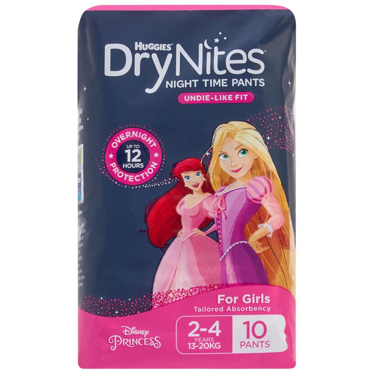 Huggies Drynites Night Time Pants For Girls Size 2-4 Years 2 x 30 Count