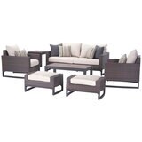 Milea 7 Piece Outdoor Seating Set Brown