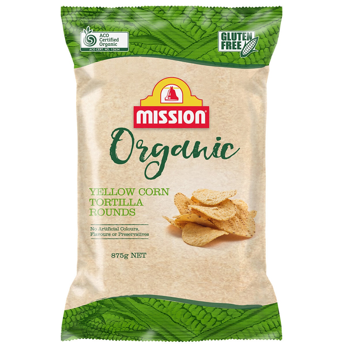 Mission Organic Tortilla Rounds 875 gram