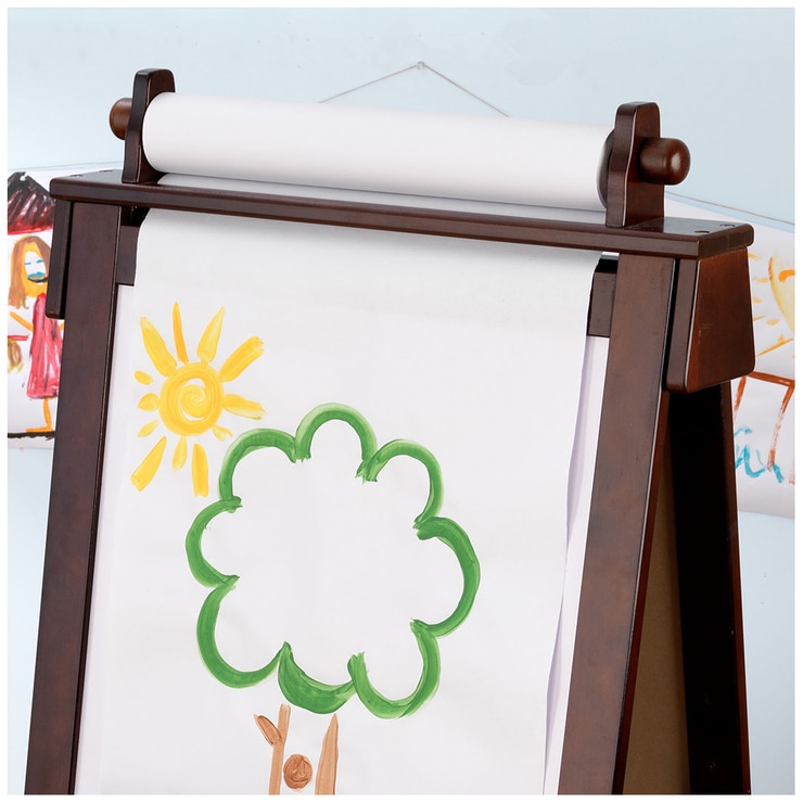 KidKraft Artist Easel with Paper Roll Espresso