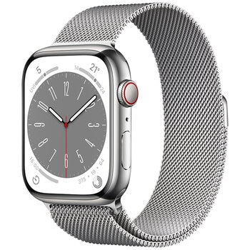 Apple Watch Series 8 GPS + Cellular 45mm Stainless Steel Case With Milanese Loop