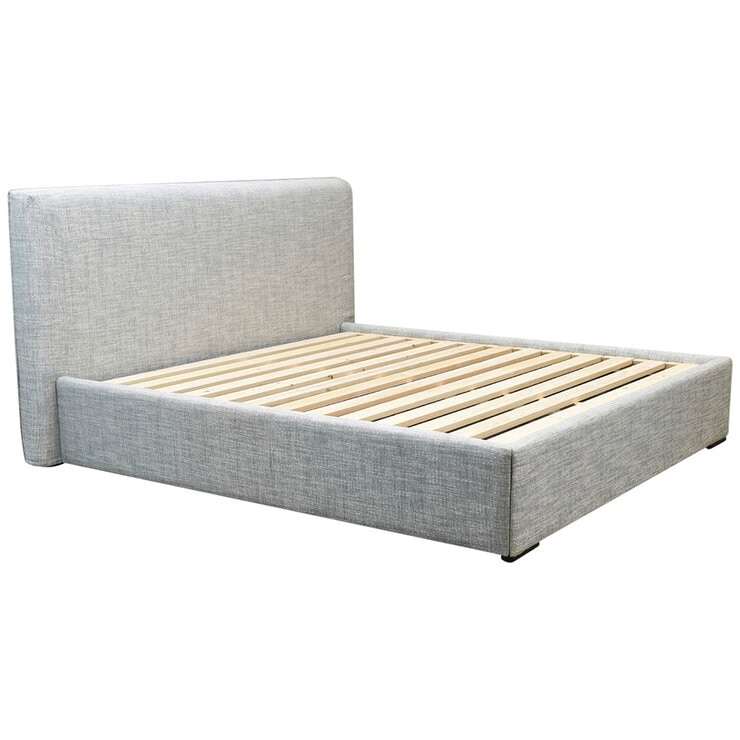 Moran Ora King Bedhead with Encasement and Slats Steel