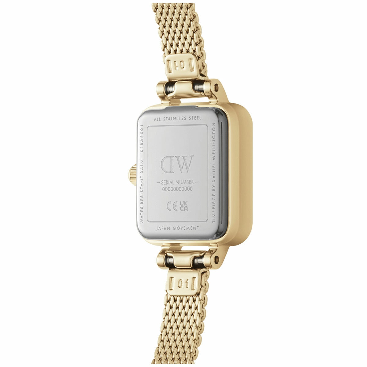 Daniel Wellington Quadro Mini Champagne Dial Evergold Mesh Strap Women's Watch DW00100656 Daniel Wellington Quadro Mini Champagne Dial Evergold Mesh Strap Women's Watch DW00100656