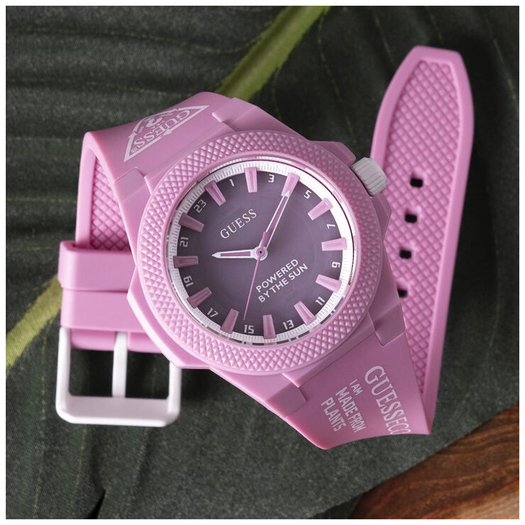 GUESS Eco Pink Outspoken Solar Women's Watch GW0587L3