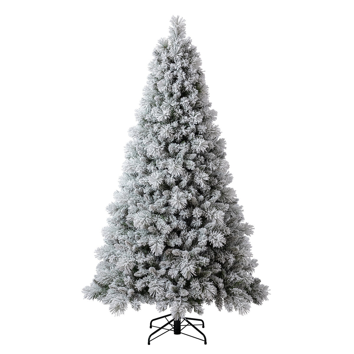 Pre-Lit Glitter Flocked Cashmere Artificial Christmas Tree 2.29 m