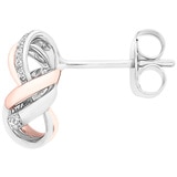 0.15ctw Diamond Circles Earrings (Love Knot)