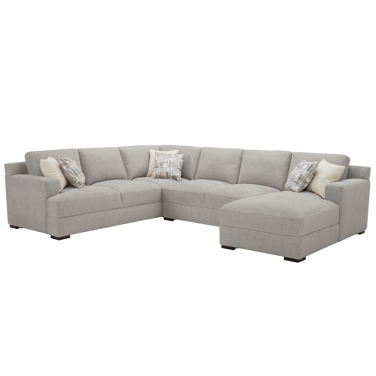 Gilman Creek 4 Piece Fabric Sectional with Ottoman