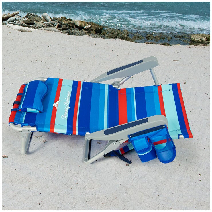 Tommy Bahama 5 Position Beach Chair 2 Pack - Red/Blue Stripe Tommy Bahama 5 Position Beach Chair 2 Pack - Red/Blue Stripe