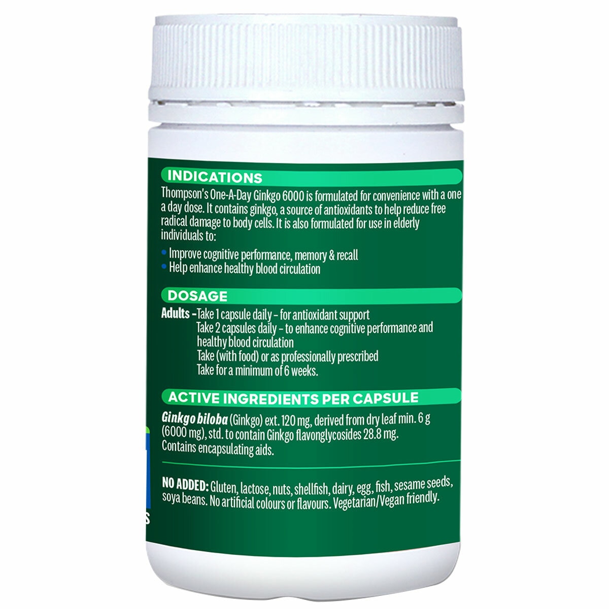 Thompson's One-A-Day Ginkgo 6000 120 Capsules