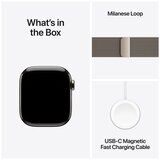 Apple Watch Series 11 GPS + Cellular 42mm Natural Titanium Case with Natural Milanese Loop