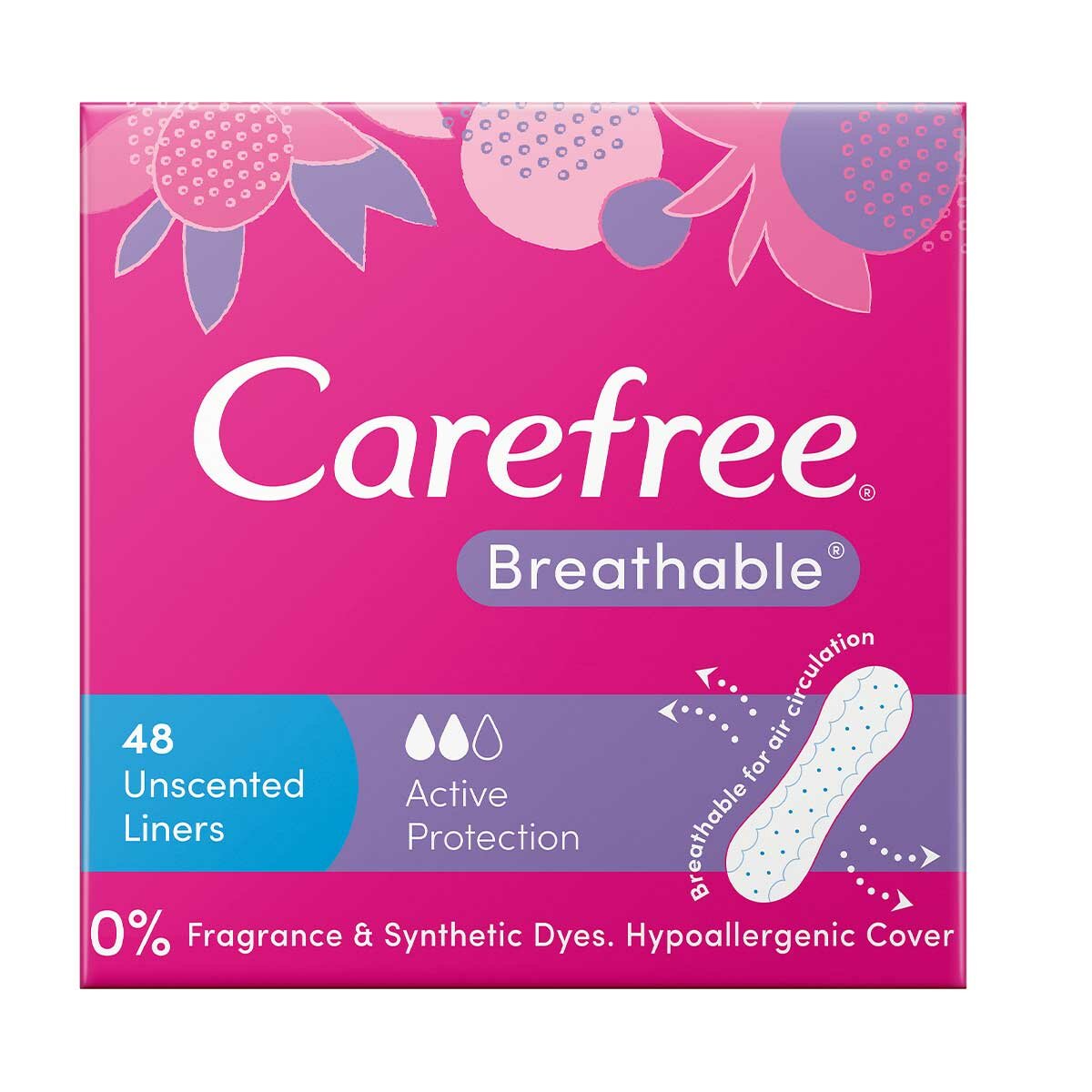 Carefree Breathable Liners 3 x 48 Pack